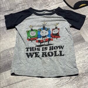 Jumping Beans Gray and Black Short Sleeve Tee